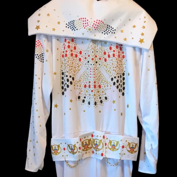 Rubies Elvis Presley costume jumpsuit scarf belt Size X-Large adult - Picture 5 of 16